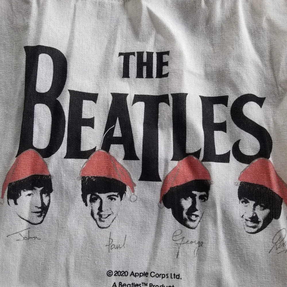 ❌️❌️SOLD❌️❌️The Beatles Cream Colored Cotton Tote Bag - Picture 2 of 8
